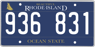 RI license plate 936831