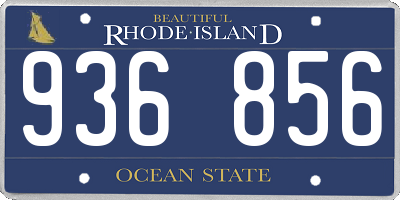 RI license plate 936856