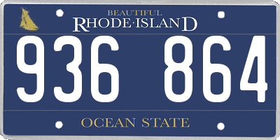 RI license plate 936864