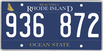 RI license plate 936872