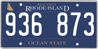 RI license plate 936873