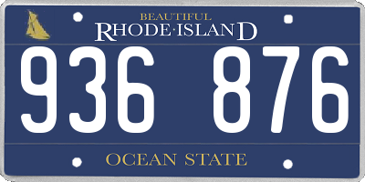RI license plate 936876