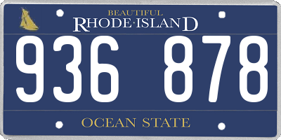 RI license plate 936878