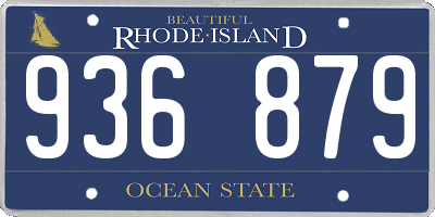 RI license plate 936879
