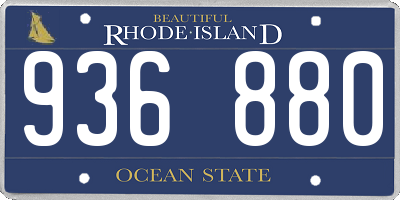 RI license plate 936880