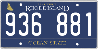 RI license plate 936881