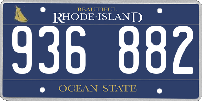 RI license plate 936882