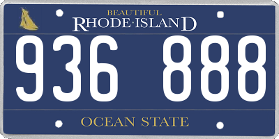 RI license plate 936888