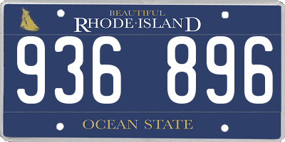 RI license plate 936896