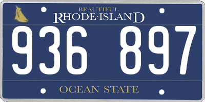 RI license plate 936897