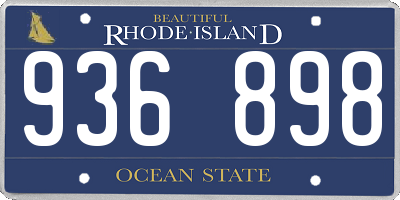 RI license plate 936898