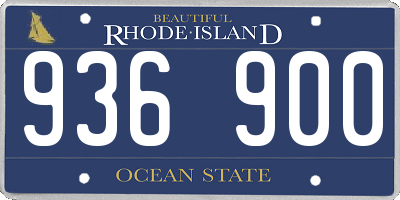 RI license plate 936900