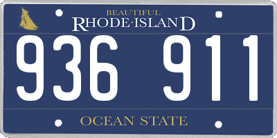 RI license plate 936911