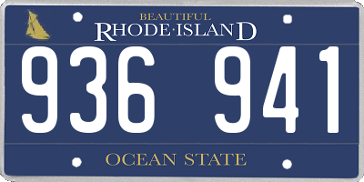 RI license plate 936941