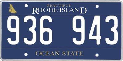 RI license plate 936943