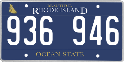 RI license plate 936946