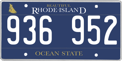 RI license plate 936952