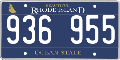 RI license plate 936955