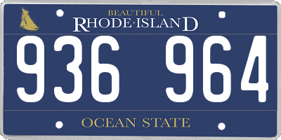 RI license plate 936964