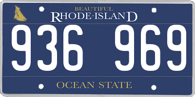 RI license plate 936969