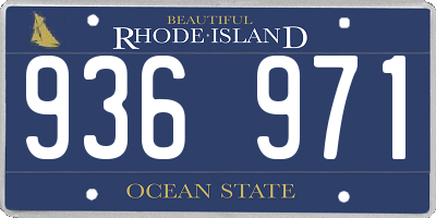 RI license plate 936971