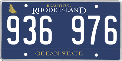 RI license plate 936976