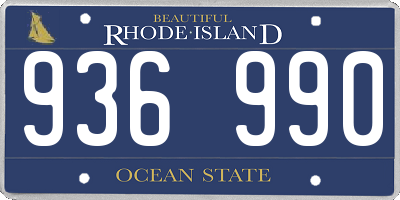 RI license plate 936990