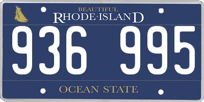 RI license plate 936995