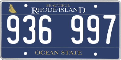 RI license plate 936997