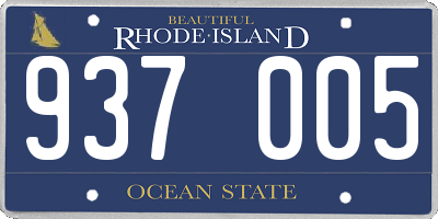 RI license plate 937005
