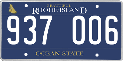 RI license plate 937006