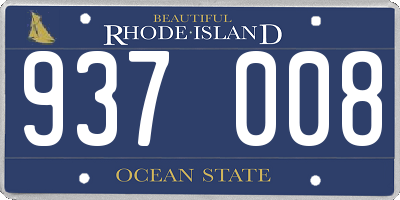 RI license plate 937008