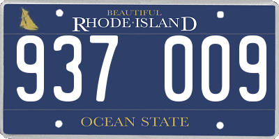 RI license plate 937009