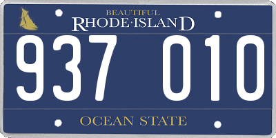 RI license plate 937010