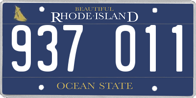 RI license plate 937011