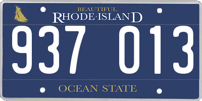 RI license plate 937013