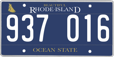 RI license plate 937016