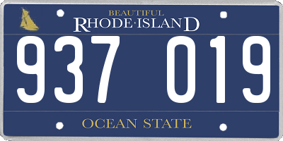 RI license plate 937019