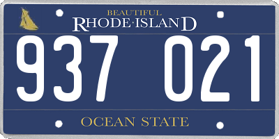 RI license plate 937021