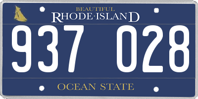 RI license plate 937028