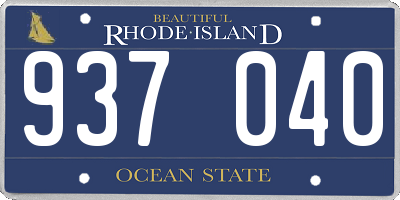 RI license plate 937040