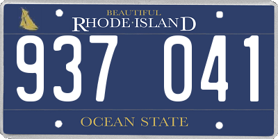 RI license plate 937041