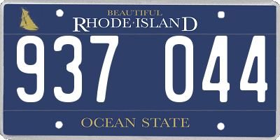 RI license plate 937044