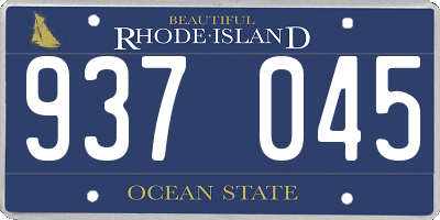 RI license plate 937045