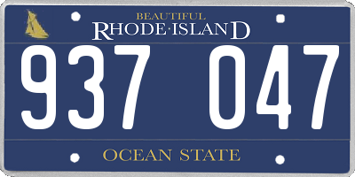 RI license plate 937047