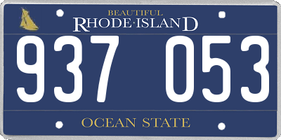 RI license plate 937053