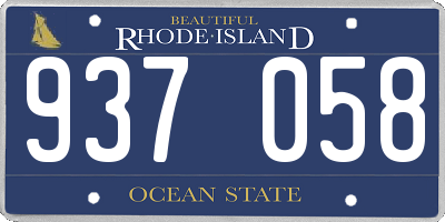 RI license plate 937058