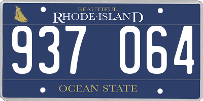 RI license plate 937064
