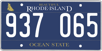 RI license plate 937065