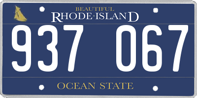 RI license plate 937067